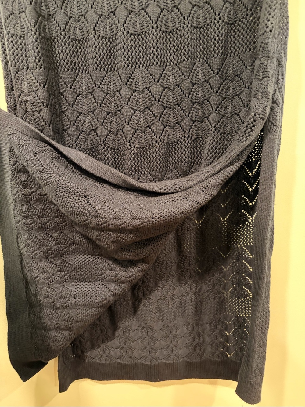 NWT Splendid Navy Knit Maxi Skirt Textured Pattern M - Picture 8 of 10